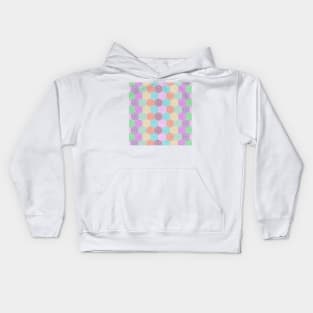 colorful hexagon mosaic pattern Kids Hoodie